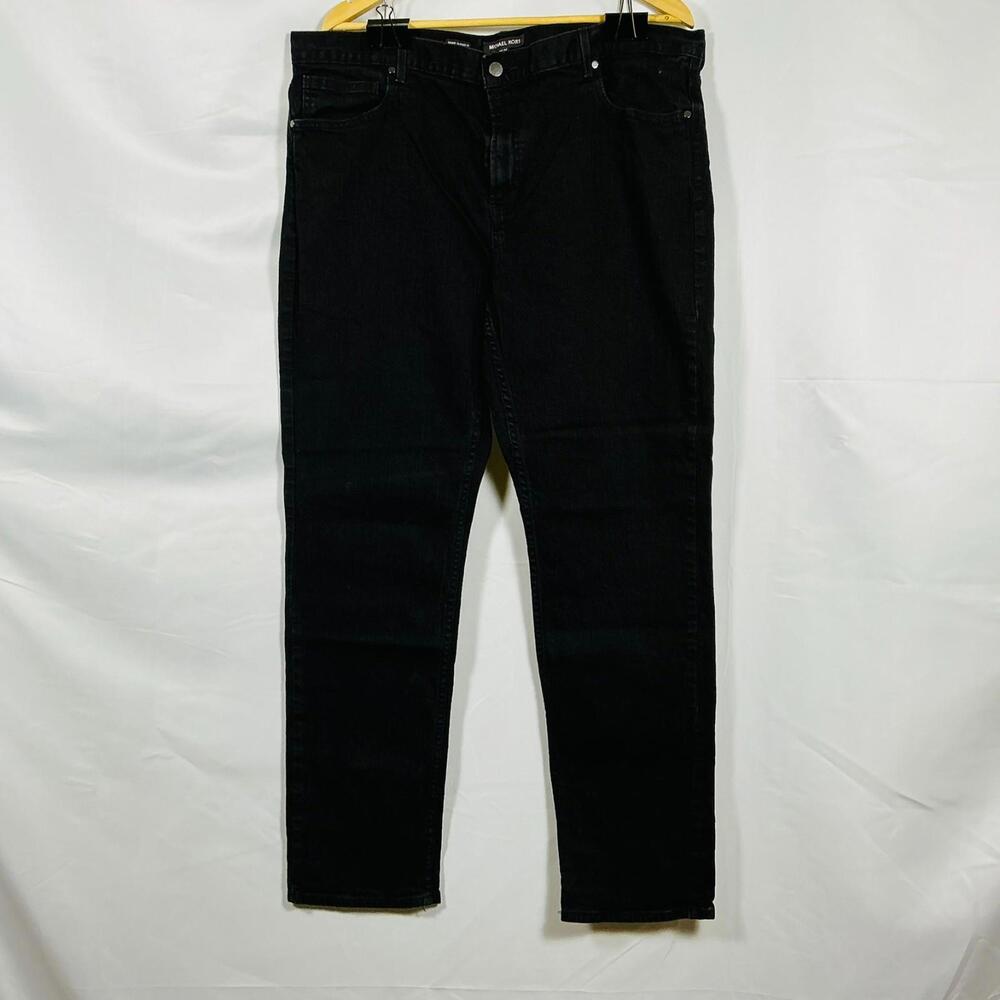 Michael Kors Grant Faded Black Classic Fit Straight Leg Jeans 40 X 32